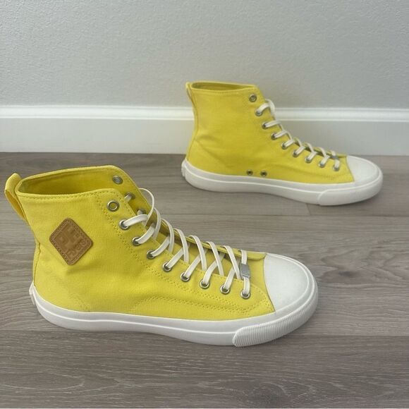 NEW! Pf Flyers Hi All American Aurora Sneaker Canvas Yellow Mens 9.5 Womens 11 - Picture 5 of 10